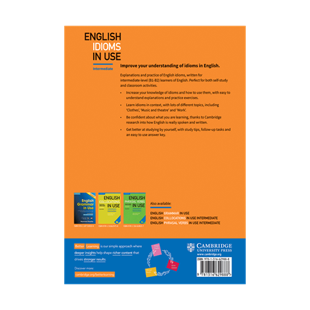 English Idioms in Use Intermediate 2nd Edition     BackCover